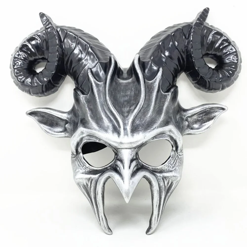 Krampus Ram Goat Demon with Horns Devil Halloween Masquerade Masks Party